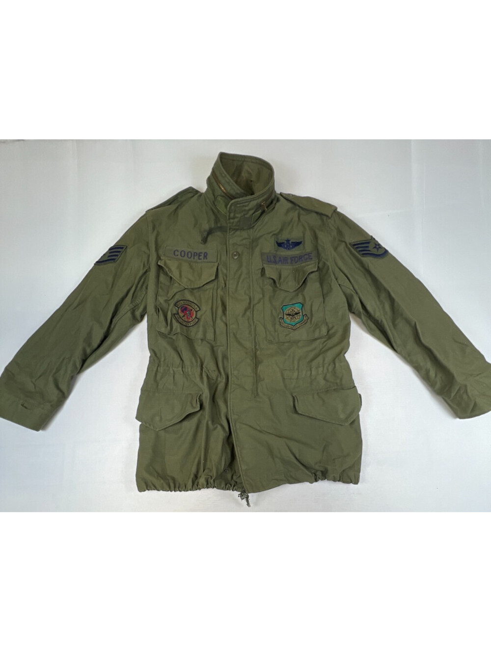 Vintage M-65 Field Jacket Small Regular OG-107 Air Force Patches